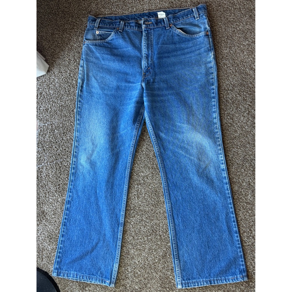 Vintage Levis 517 Orange Tab Jeans Mens 40x34 Made in USA Medium Wash Bootcut